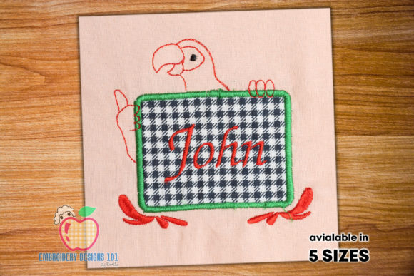 Applique Frame of Parrot: Holiday Embroidery Review