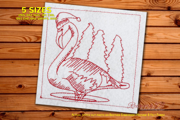 Christmas Flamingo Bird Redwork: A Designer’s Review