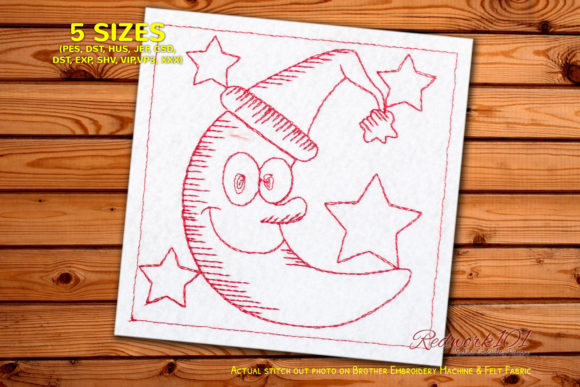 Christmas Hat with Moon Redwork Review