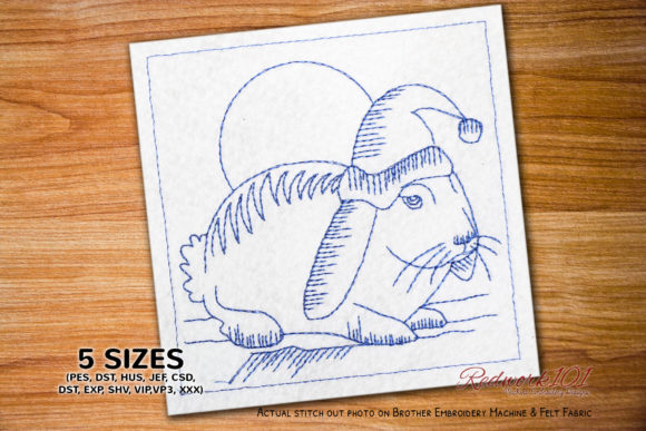 Christmas Rabbit Redwork: A Designer's Review