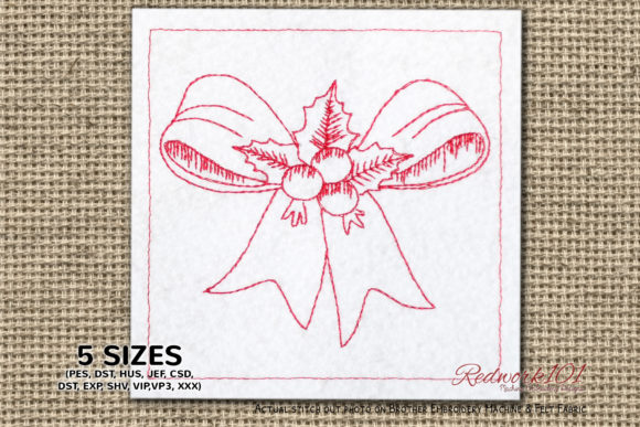 Christmas Ribbon Redwork: A Designer’s Review for Handmade Gifts