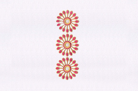 Pink Florals Quilting Design