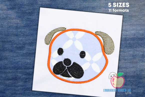 Pug Dog Applique Review for Boutique Sweatshirt Embroidery