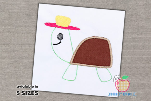 Turtle Wearing Hat Applique: A Hands-On Design Review